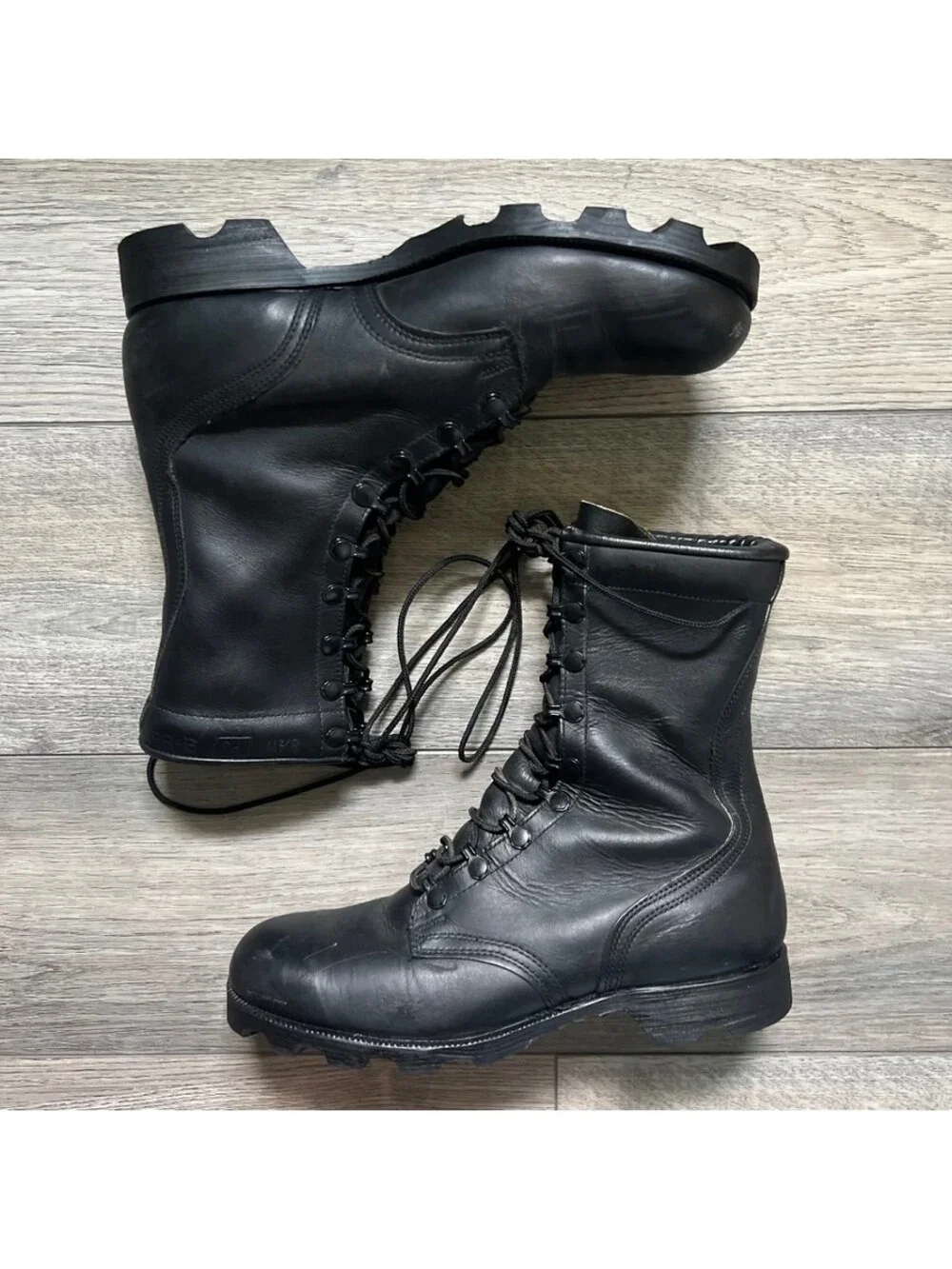 Vintage US Military Combat Boots Men's 8.5 Black Leather 1988